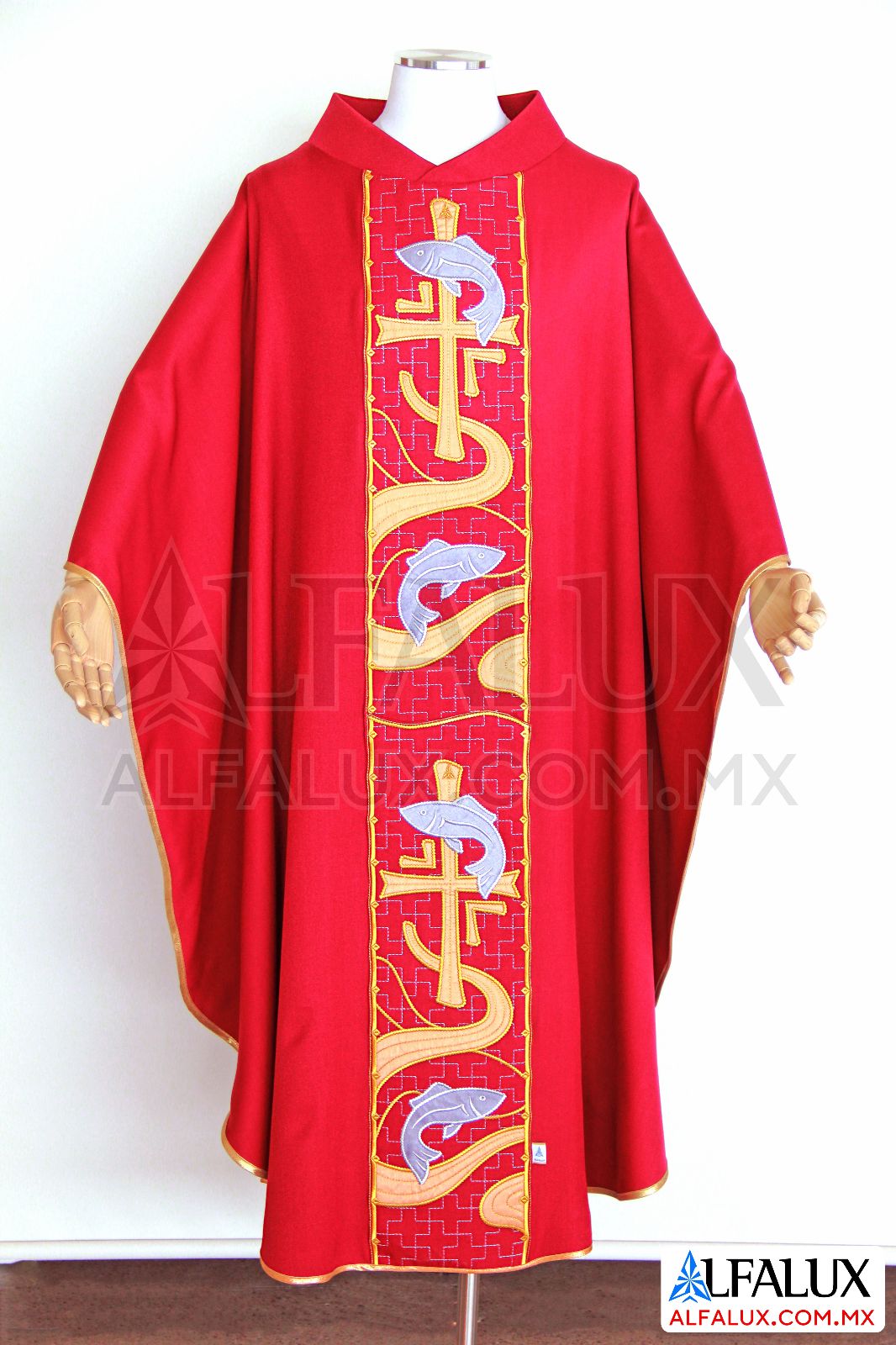 22 PECES Alfalux Casulla Central Rojo 130 (1)